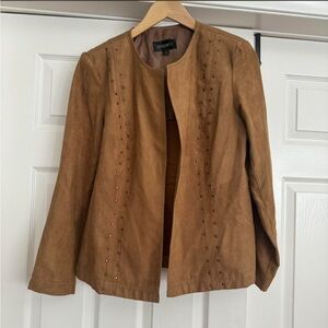 Vintage Studio I Brown Suede Jacket with Stud Details